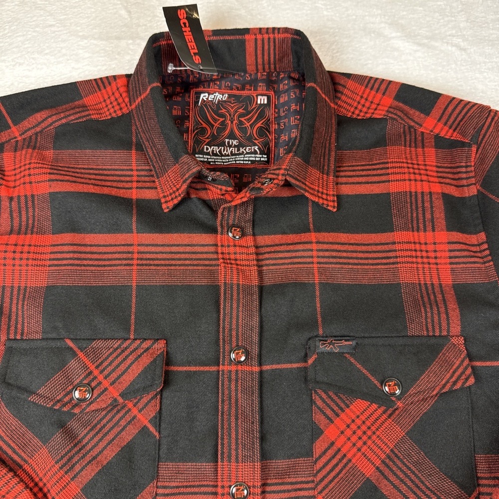 Retro Rifle Daywalker Flannel NWT Red And Black Size Medium
